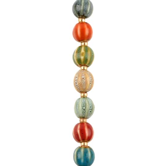 Multicolor Ceramic Round Beads, 11mm by Bead Landing&#x2122;